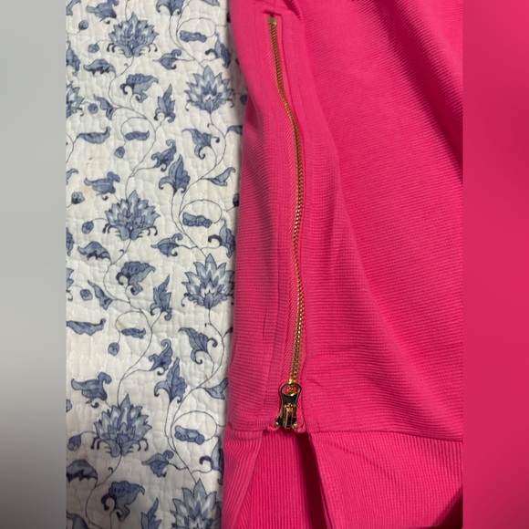 Anrabess Size XL oversized hot Pink Sweatshirt with Side Zippers crew neck - Picture 6 of 10